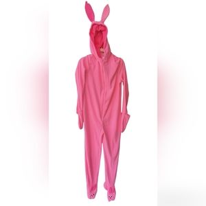 A Christmas Story Unisex Ralphie Deranged  Bunny Costume Pajamas XL